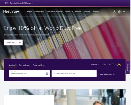 website thubmnail of Heathrow Airport
