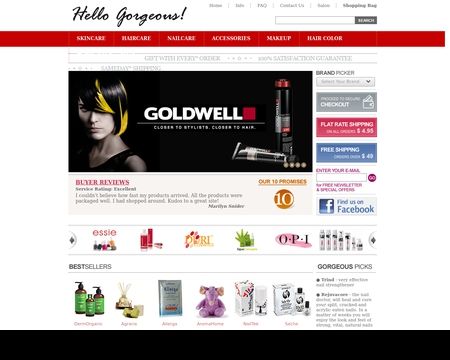 website thubmnail of Hello Gorgeous