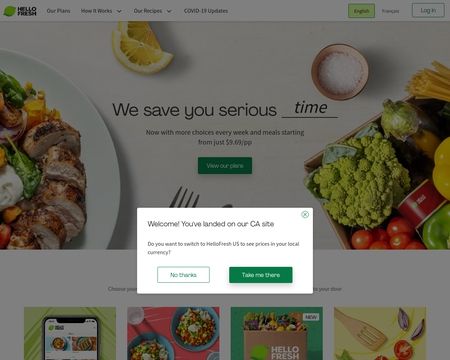 website thubmnail of Hellofresh.ca