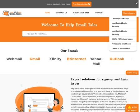 website thubmnail of Help Email Tales
