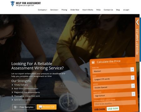 website thubmnail of Help For Assessment