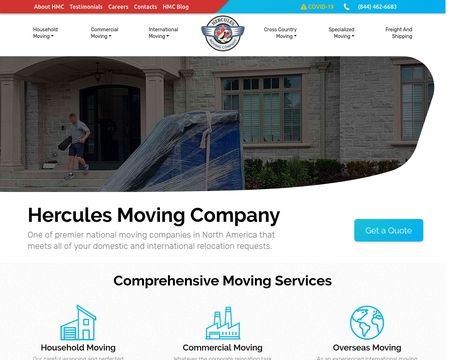 website thubmnail of Hercules Moving Company