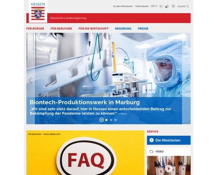 website thubmnail of Hessen.de