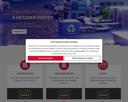 website thubmnail of Hetzner Online GmbH