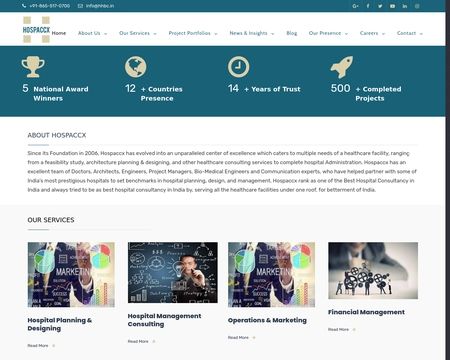 website thubmnail of Healthcare & Hospital Consultancy