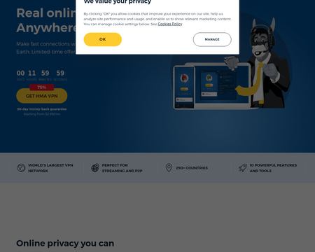 website thubmnail of HideMyAss