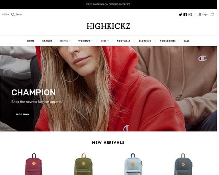 website thubmnail of Highkickz