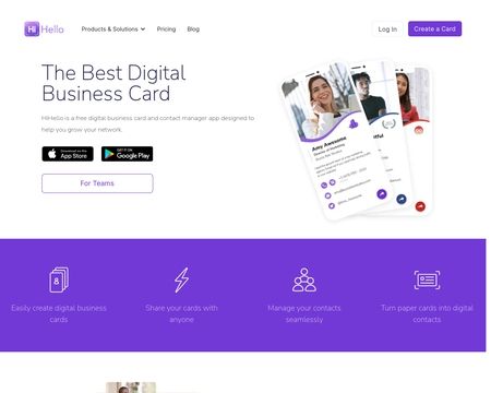 website thubmnail of Hihello.me
