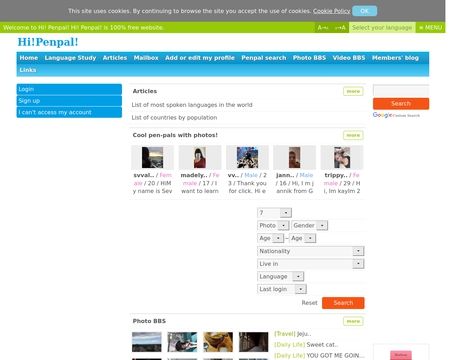 website thubmnail of Hi Penpal