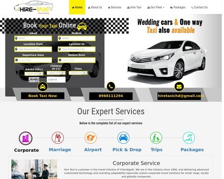 website thubmnail of Taxi Hire In Chandigarh