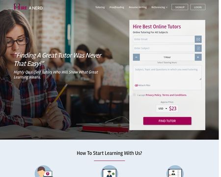 website thubmnail of Hire A Nerd