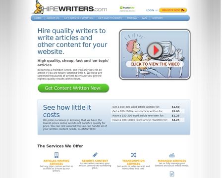 website thubmnail of HireWriters