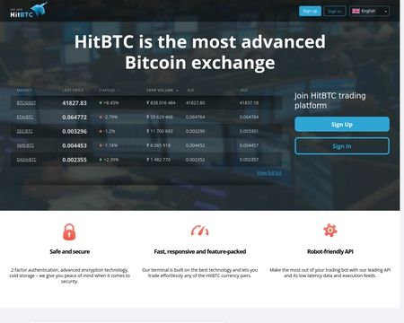 website thubmnail of HitBTC