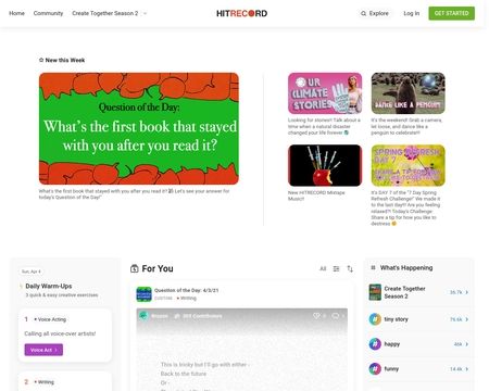 website thubmnail of HITRECORD