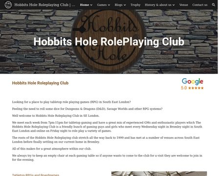 website thubmnail of Hobbits Hole Roleplaying Games