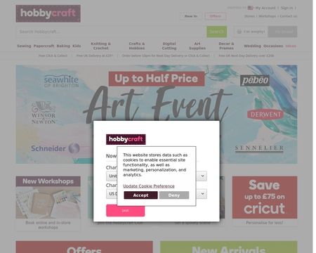 website thubmnail of HobbyCraft.co.uk