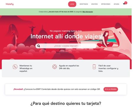 website thubmnail of Holafly