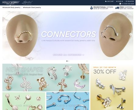 website thubmnail of Hollywood Body Jewellery