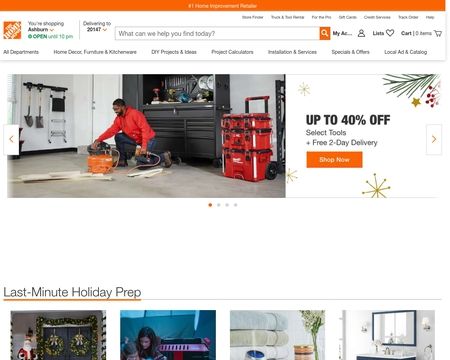 website thubmnail of Homedepoit
