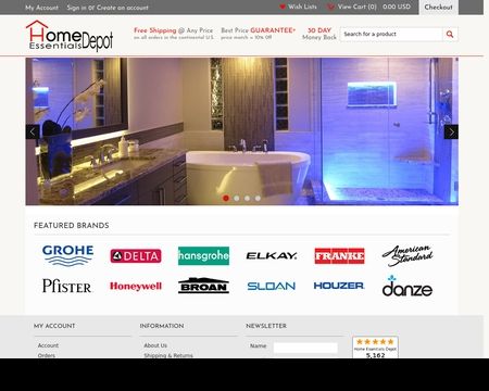 website thubmnail of HomeEssentialsDepot