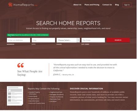 website thubmnail of HomeReports.org