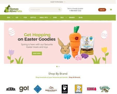website thubmnail of Homes Alive Pet Centre