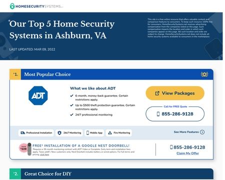 website thubmnail of Home Security Systems
