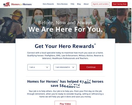 website thubmnail of Homes For Heroes®