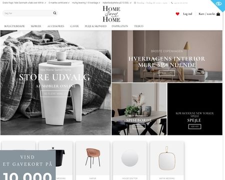 website thubmnail of Homesweethome.dk