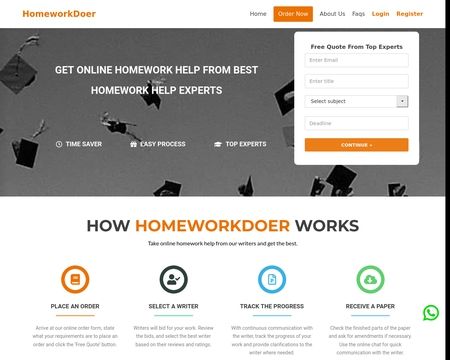 website thubmnail of HomeworkDoer