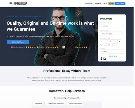 website thubmnail of HomeworkVend
