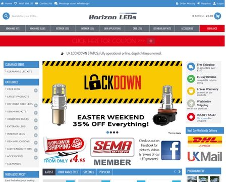website thubmnail of Horizon LEDs