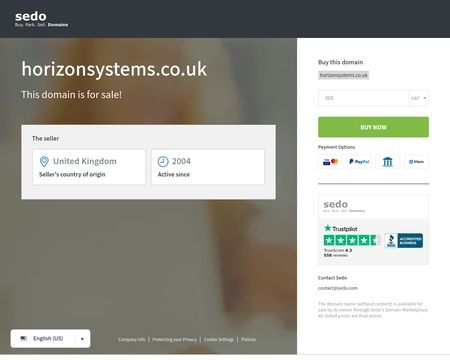 website thubmnail of Horizonsystems.co.uk