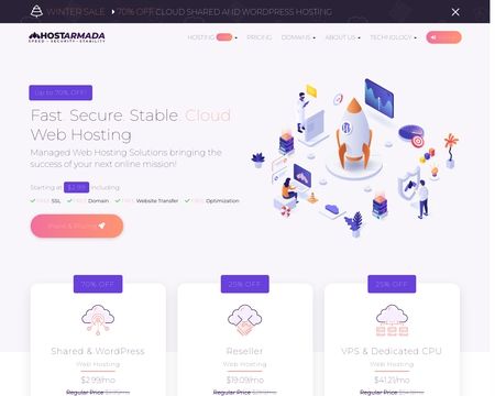 website thubmnail of Hostarmada