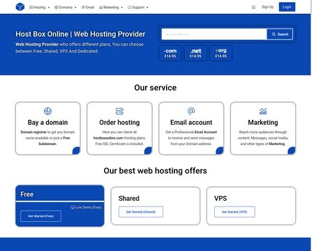 website thubmnail of Host Box Online