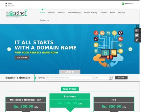 website thubmnail of Hosting 1