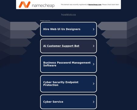website thubmnail of Hostkick.ca