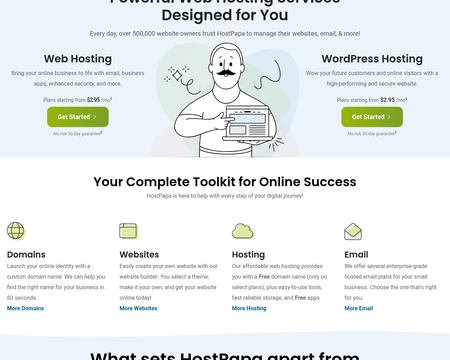 website thubmnail of Hostpapa