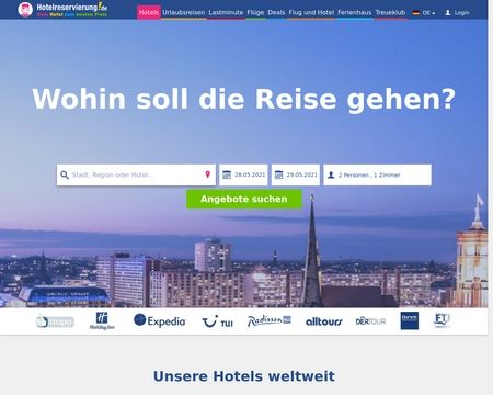 website thubmnail of Hotelreservierung.de