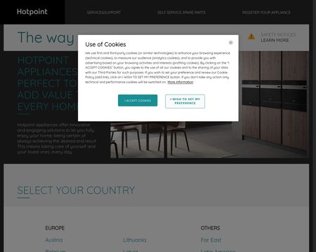 website thubmnail of Hotpoint.eu