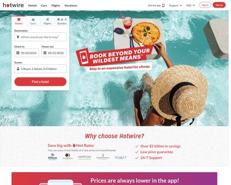 website thubmnail of Hotwire