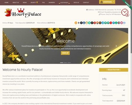 website thubmnail of Hourlypalace.biz