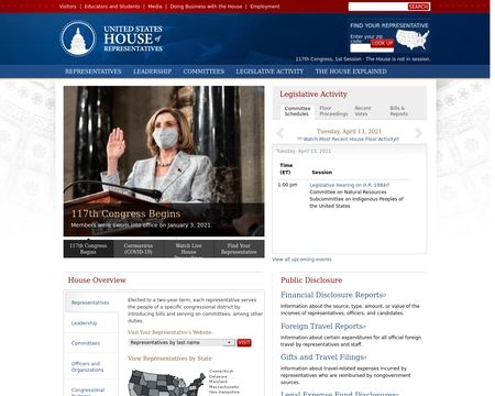 website thubmnail of House.gov