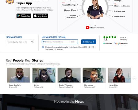 website thubmnail of Houzeo