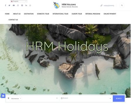 website thubmnail of Hrmholidays
