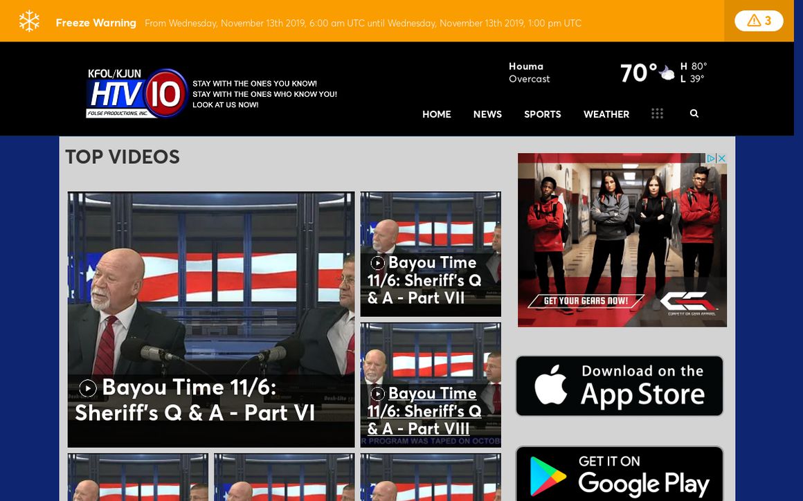 website thubmnail of Htv10.tv