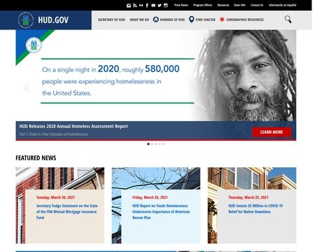 website thubmnail of HUD.gov