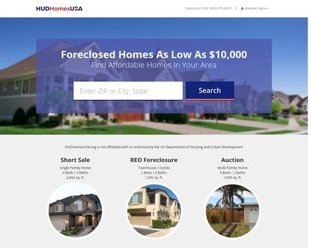 website thubmnail of Hudhomesusa.org