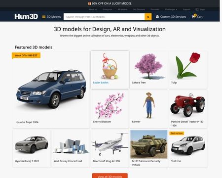 website thubmnail of Hum3D