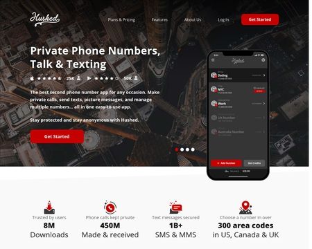 website thubmnail of Hushed